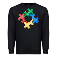 Black autism puzzle Premium Sweatshirt - MaliasSmallBusiness