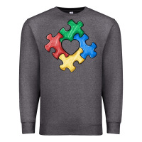 Charcoal Heather autism puzzle Premium Sweatshirt - MaliasSmallBusiness