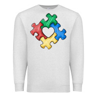 Oatmeal Heather autism puzzle Premium Sweatshirt - MaliasSmallBusiness