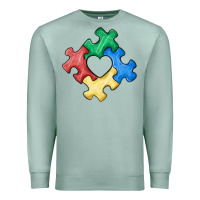 Seafoam autism puzzle Premium Sweatshirt - MaliasSmallBusiness