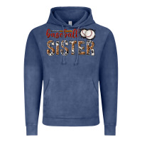 Vintage Denim baseball sister with leopard Vintage Hoodie - texasbilliewilder