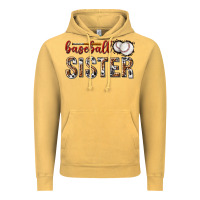 Vintage Mustard baseball sister with leopard Vintage Hoodie - texasbilliewilder