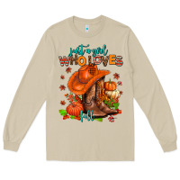 Jusr A Girl Who Loves Fall  Cowgirl Long Sleeve Tee | Teevron