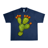 Navy cactus Urban Heavy Tee - BarkalooDesign