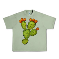 Oil Green cactus Urban Heavy Tee - BarkalooDesign