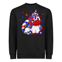 Black 4th of july american unicorn Heavyweight Sweatshirt - texasbilliewilder
