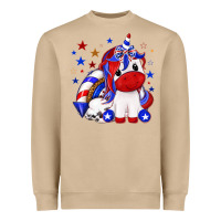 Mushroom 4th of july american unicorn Heavyweight Sweatshirt - texasbilliewilder