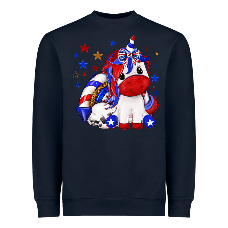4th Of July American Unicorn Heavyweight Sweatshirt by texasbilliewilder | Teevron
