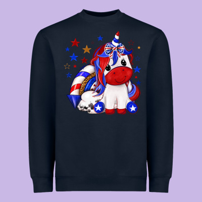 Heavyweight Sweatshirt 4th of july american unicorn