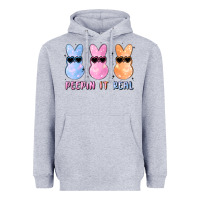Heather Grey peepin it real easter glitter Heavyweight Hoodie - MaliasSmallBusiness