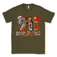 Army Green 911 dispatcher Classic Tee - AdoDesignShop