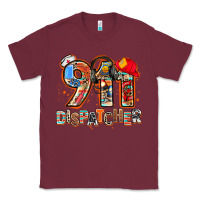 Burgundy 911 dispatcher Classic Tee - AdoDesignShop