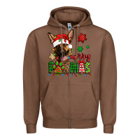 Chestnut merry pawmas christmas german shepherd Zipper Hoodie - Jasminsmagicworld