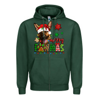 Sports Green merry pawmas christmas german shepherd Zipper Hoodie - Jasminsmagicworld
