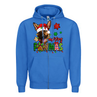 True Royal merry pawmas christmas german shepherd Zipper Hoodie - Jasminsmagicworld