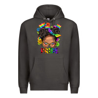 Smoke LGBTQ+ Messy Bun Mom Pride With Flower Premium Hoodie - BundleAndBundleShop