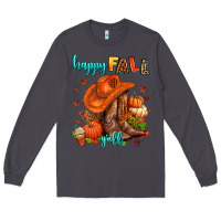 Smoke happy fall y'all  cowgirl Long Sleeve Tee - AdoDesignShop
