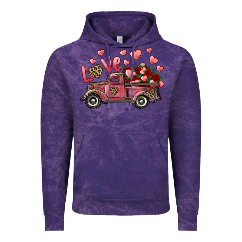 Love Truck With Roses And Leopard Vintage Hoodie by RanaPortraitStore | Teevron