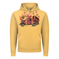 Vintage Mustard Love Truck With Roses And Leopard Vintage Hoodie - RanaPortraitStore