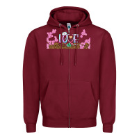 Burgundy watercolor love nurse libbey glass Zipper Hoodie - BundleAndBundleShop