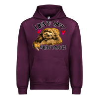 Mauve Wine Valentine Sloth, I Love You Slow Much Urban Hoodie - Bettercallsaul