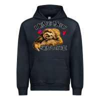 Navy Valentine Sloth, I Love You Slow Much Urban Hoodie - Bettercallsaul
