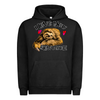Pigment Black Valentine Sloth, I Love You Slow Much Urban Hoodie - Bettercallsaul