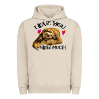 Pigment French Oak Valentine Sloth, I Love You Slow Much Urban Hoodie - Bettercallsaul