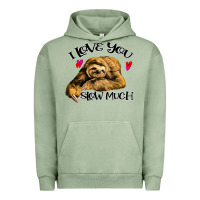 Pigment Oil Green Valentine Sloth, I Love You Slow Much Urban Hoodie - Bettercallsaul