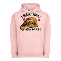 Pigment Salmon Valentine Sloth, I Love You Slow Much Urban Hoodie - Bettercallsaul