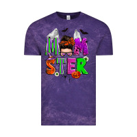 Cloud Purple halloween momster messy bun Vintage Tee - Zillion Design Studio