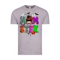 Vintage Zinc halloween momster messy bun Vintage Tee - Zillion Design Studio