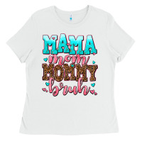 White mama mom mommy bruh Ladies Tee - AdoDesignShop