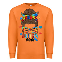 Carrot messy bun autism mom Premium Sweatshirt - MaliasSmallBusiness