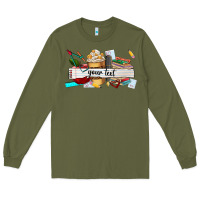 Army Green costomized teachers name Long Sleeve Tee - AdoDesignShop