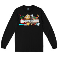 Black costomized teachers name Long Sleeve Tee - AdoDesignShop