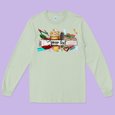 Costomized Teachers Name Long Sleeve Tee Designed By Adodesignshop