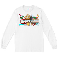 White costomized teachers name Long Sleeve Tee - AdoDesignShop