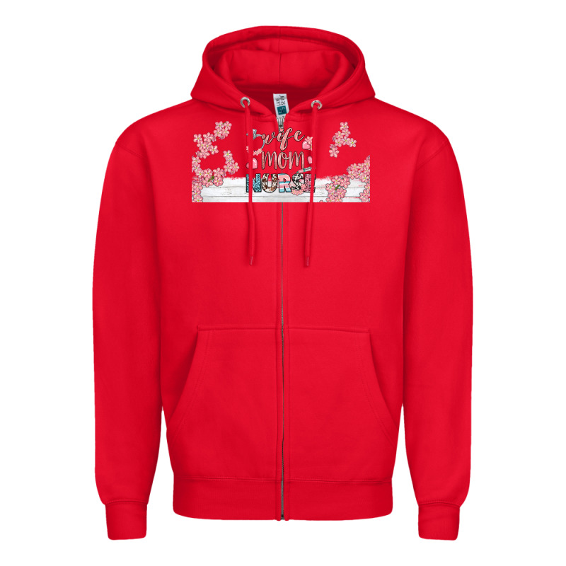 Wife Mom Nurse Libbey Glass Zipper Hoodie by BundleAndBundleShop | Teevron