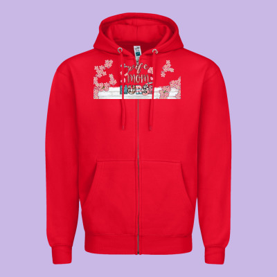 Wife Mom Nurse Libbey Glass Zipper Hoodie Designed By Bundleandbundleshop