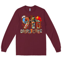 Burgundy 911 dispatcher Long Sleeve Tee - AdoDesignShop
