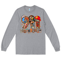 Heather Grey 911 dispatcher Long Sleeve Tee - AdoDesignShop