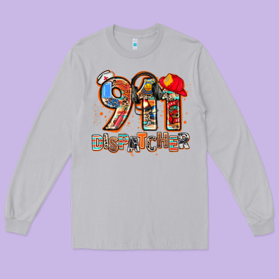 911 Dispatcher Long Sleeve Tee Designed By Adodesignshop