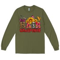 Army Green hair whisperer Long Sleeve Tee - AdoDesignShop