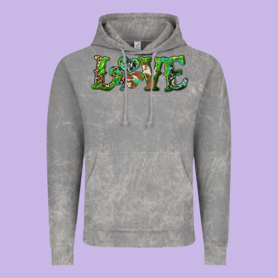 Vintage Hoodie love with shamrock