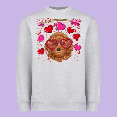 Heavyweight Sweatshirt valentine's day toy poodle