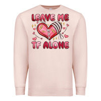 Pale Pink leave me tf alone valentines day Premium Sweatshirt - MaliasSmallBusiness