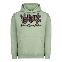Pigment Oil Green Peace Love Autism Urban Hoodie - Bettercallsaul