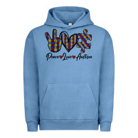 Pigment Pebble Blue Peace Love Autism Urban Hoodie - Bettercallsaul
