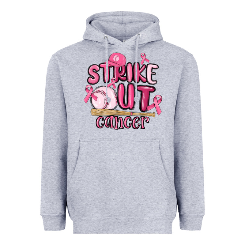 Strike Out Cancer Baseball Heavyweight Hoodie by MaliasSmallBusiness | Teevron